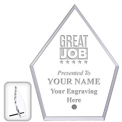 6" ECONOMY DIAMOND CLEAR ACRYL