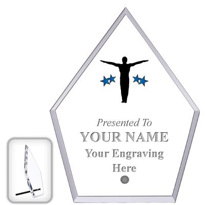 6" ECONOMY DIAMOND CLEAR ACRYL