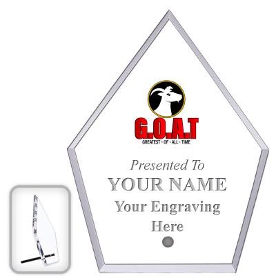 6" ECONOMY DIAMOND CLEAR ACRYL