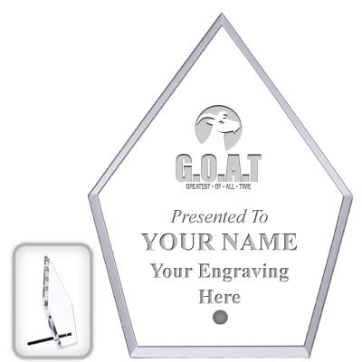 6" ECONOMY DIAMOND CLEAR ACRYL