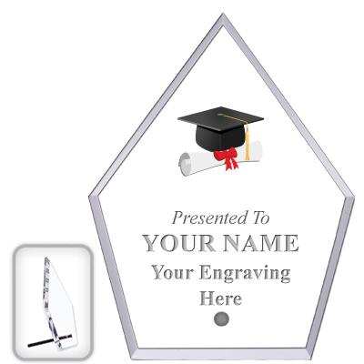 6" ECONOMY DIAMOND CLEAR ACRYL