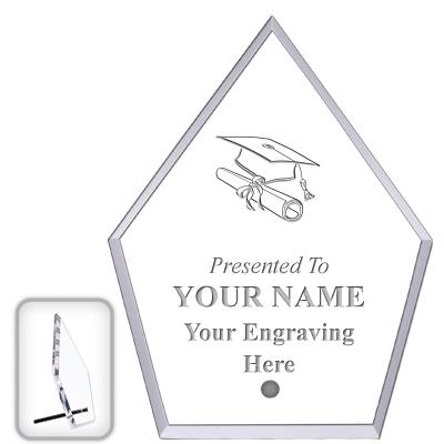 6" ECONOMY DIAMOND CLEAR ACRYL