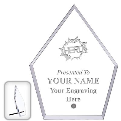 6" ECONOMY DIAMOND CLEAR ACRYL