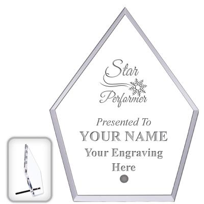 6" ECONOMY DIAMOND CLEAR ACRYL