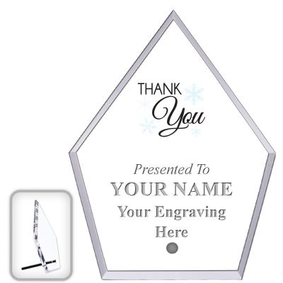 6" ECONOMY DIAMOND CLEAR ACRYL