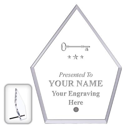 6" ECONOMY DIAMOND CLEAR ACRYL