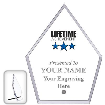 6" ECONOMY DIAMOND CLEAR ACRYL