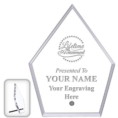 6" ECONOMY DIAMOND CLEAR ACRYL