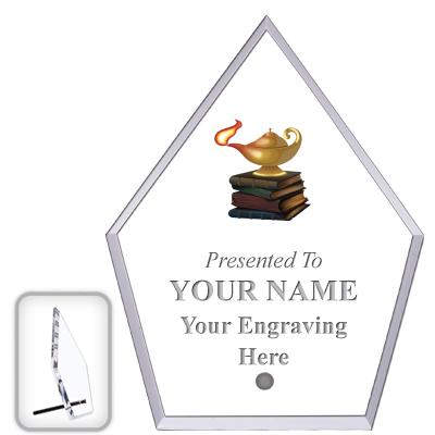 6" ECONOMY DIAMOND CLEAR ACRYL