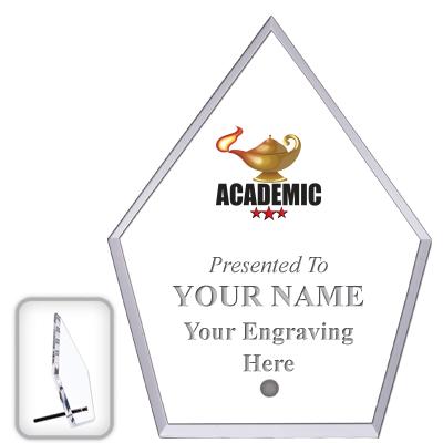 6" ECONOMY DIAMOND CLEAR ACRYL