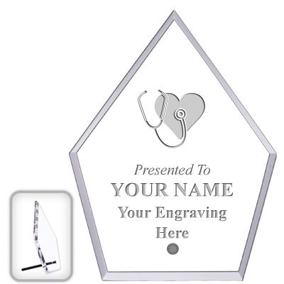 6" ECONOMY DIAMOND CLEAR ACRYL