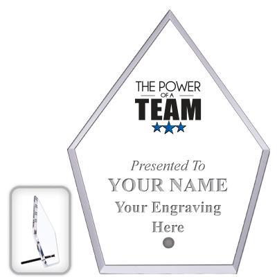 6" ECONOMY DIAMOND CLEAR ACRYL