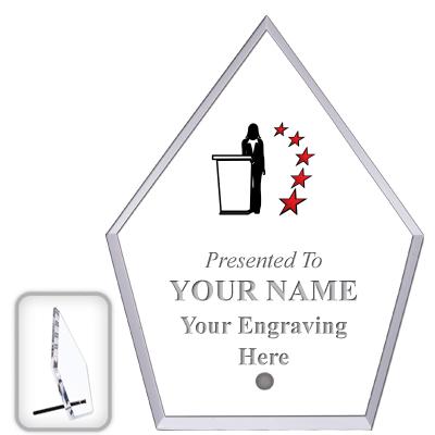 6" ECONOMY DIAMOND CLEAR ACRYL