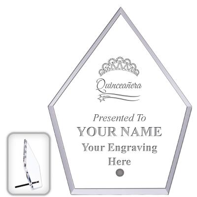 6" ECONOMY DIAMOND CLEAR ACRYL