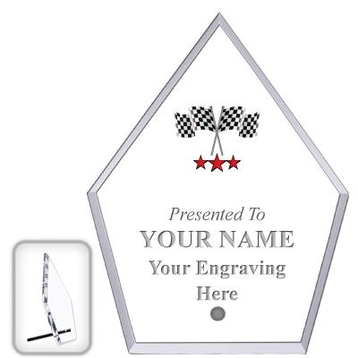 6" ECONOMY DIAMOND CLEAR ACRYL