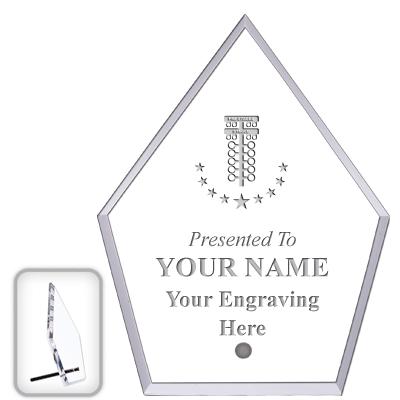 6" ECONOMY DIAMOND CLEAR ACRYL