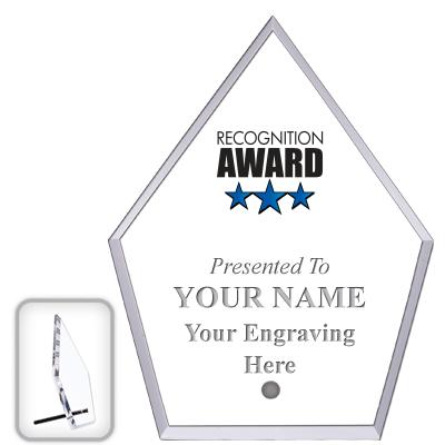 6" ECONOMY DIAMOND CLEAR ACRYL