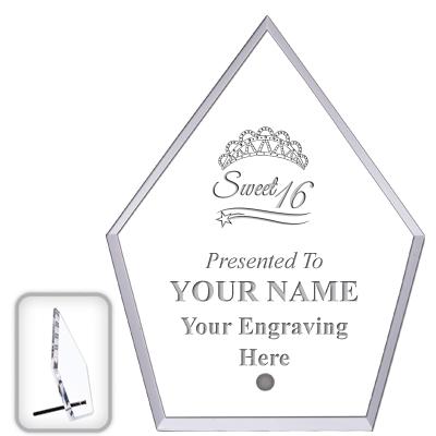 6" ECONOMY DIAMOND CLEAR ACRYL