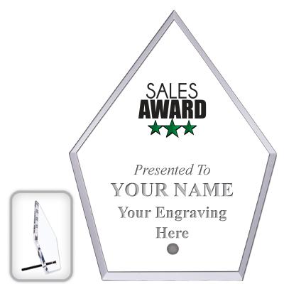 6" ECONOMY DIAMOND CLEAR ACRYL