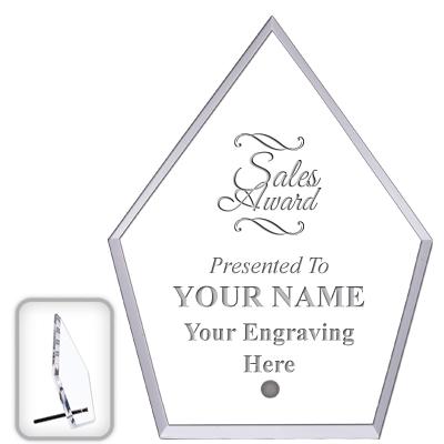 6" ECONOMY DIAMOND CLEAR ACRYL