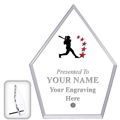 6" ECONOMY DIAMOND CLEAR ACRYL