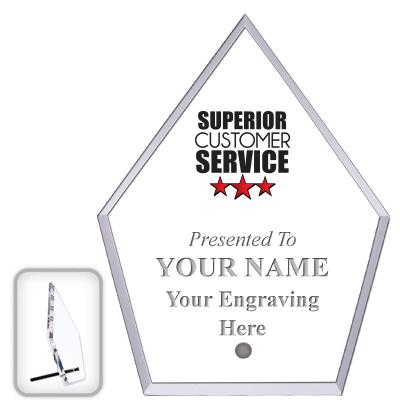6" ECONOMY DIAMOND CLEAR ACRYL