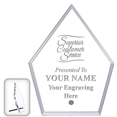 6" ECONOMY DIAMOND CLEAR ACRYL