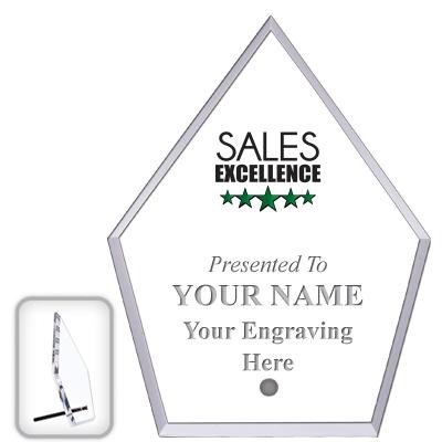 6" ECONOMY DIAMOND CLEAR ACRYL