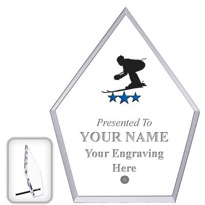 6" ECONOMY DIAMOND CLEAR ACRYL