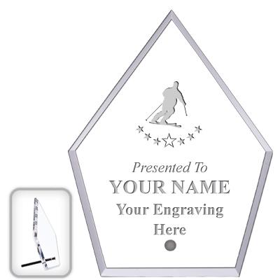 6" ECONOMY DIAMOND CLEAR ACRYL