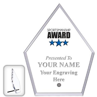 6" ECONOMY DIAMOND CLEAR ACRYL