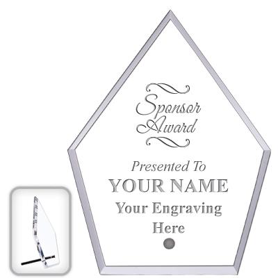 6" ECONOMY DIAMOND CLEAR ACRYL