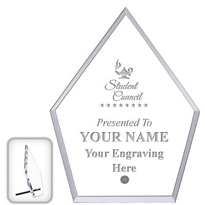 6" ECONOMY DIAMOND CLEAR ACRYL