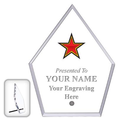 6" ECONOMY DIAMOND CLEAR ACRYL