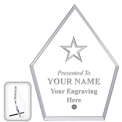 6" ECONOMY DIAMOND CLEAR ACRYL