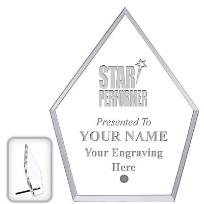 6" ECONOMY DIAMOND CLEAR ACRYL