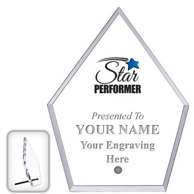 6" ECONOMY DIAMOND CLEAR ACRYL