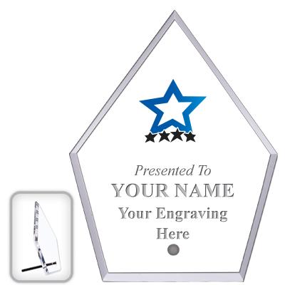 6" ECONOMY DIAMOND CLEAR ACRYL