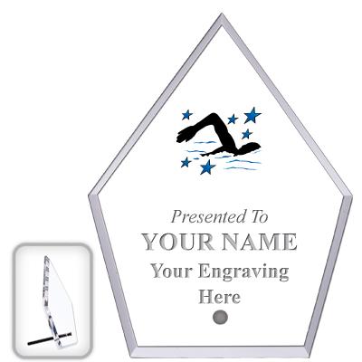 6" ECONOMY DIAMOND CLEAR ACRYL