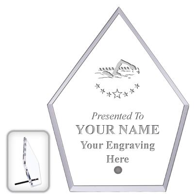 6" ECONOMY DIAMOND CLEAR ACRYL