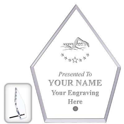 6" ECONOMY DIAMOND CLEAR ACRYL