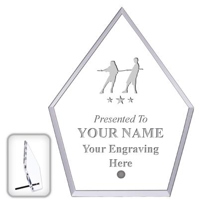 6" ECONOMY DIAMOND CLEAR ACRYL