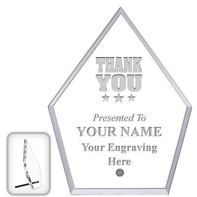 6" ECONOMY DIAMOND CLEAR ACRYL