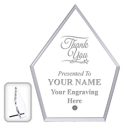 6" ECONOMY DIAMOND CLEAR ACRYL