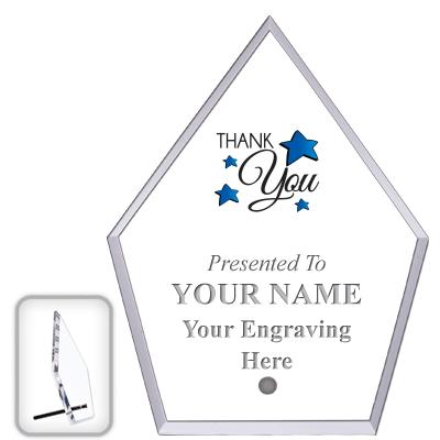 6" ECONOMY DIAMOND CLEAR ACRYL