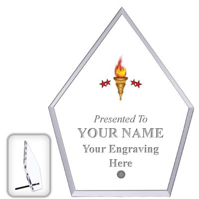 6" ECONOMY DIAMOND CLEAR ACRYL