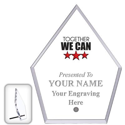 6" ECONOMY DIAMOND CLEAR ACRYL