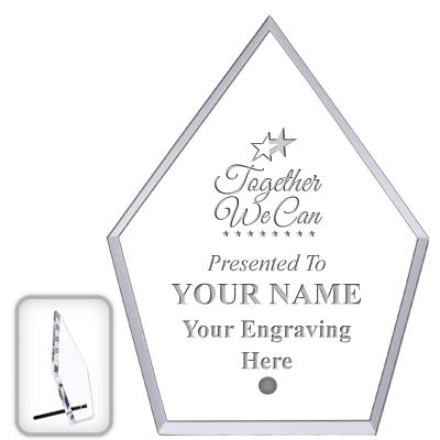 6" ECONOMY DIAMOND CLEAR ACRYL