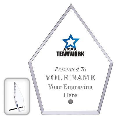 6" ECONOMY DIAMOND CLEAR ACRYL