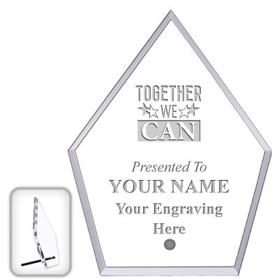 6" ECONOMY DIAMOND CLEAR ACRYL